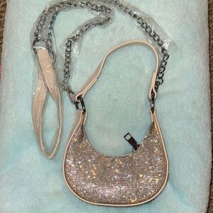 Sparkling Silver Kids Mini Shoulder Bag